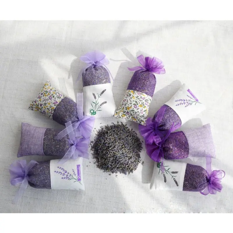 Сушеный цветочный саше-мешок из натуральной лаванды освежающий воздух для
