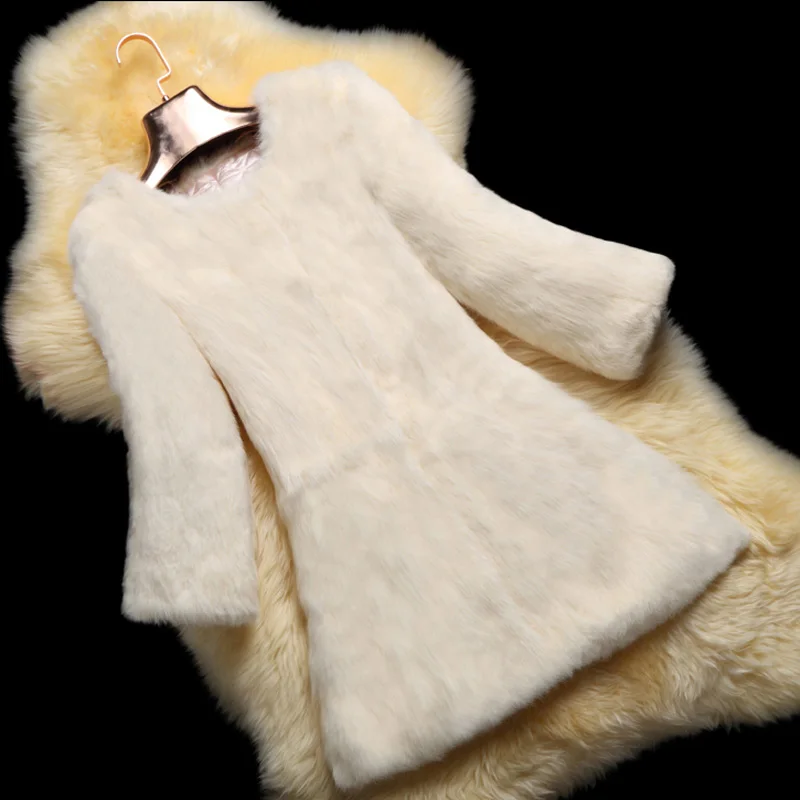 Высококачественная куртка из натурального кроличьего меха женское тонкое