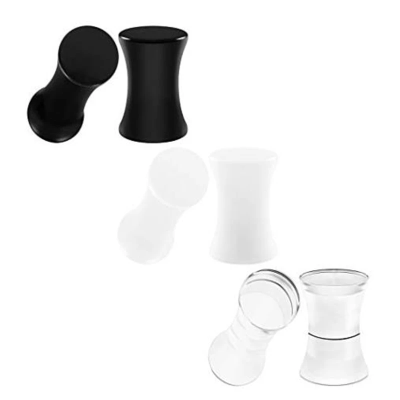 JFORYOU 3 пары прозрачные акриловые черные и белые двойные расклешенные Твердые