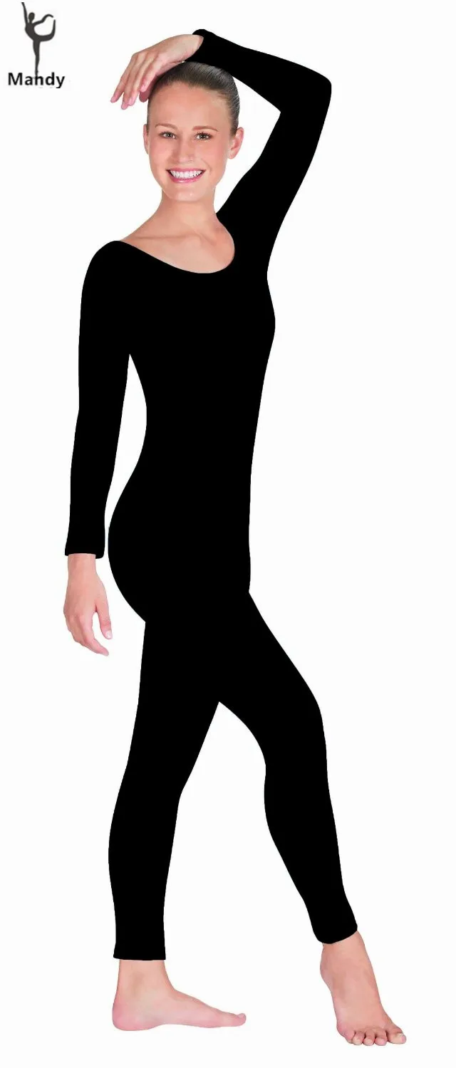 2016 женские Комбинезоны из спандекса лайкры нейлона черного цвета с длинным