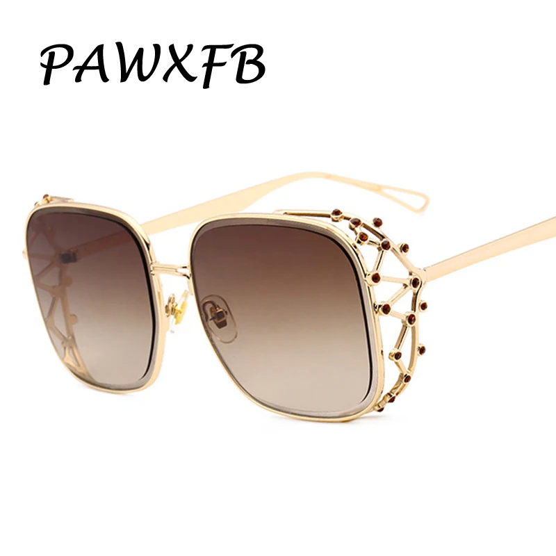 PAWXFB Новые итальянские дизайнерские Квадратные Солнцезащитные очки для женщин