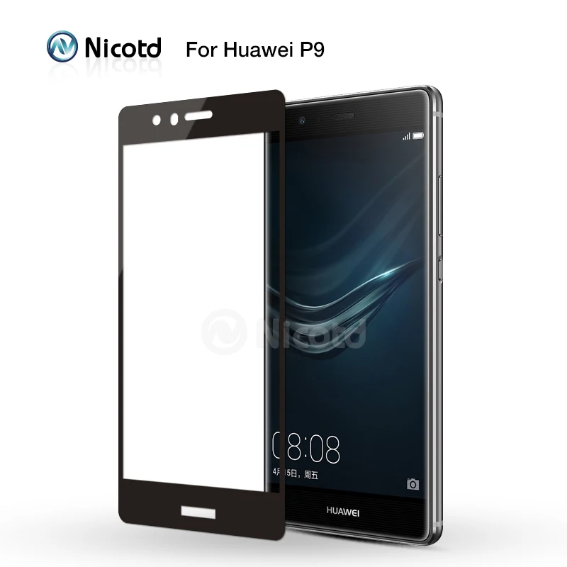 Nicotd 9H полное покрытие из закаленного стекла для huawei P10 P9 Plus P8 Lite mate 8 9 Nova Plus honor 8 Pro 6x Защитная пленка для экрана