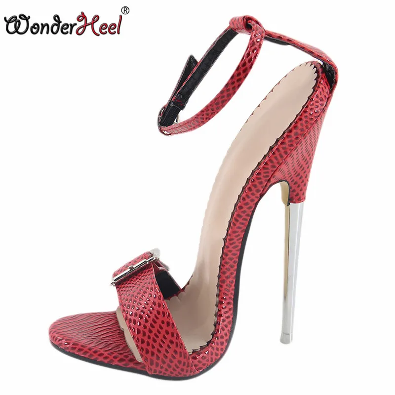 Wonderheel/ г. летние босоножки на очень высоком каблуке 18 см, на высоких каблуках для ролевых игр, на высоком каблуке, с ремешком на лодыжке, модные стильные женские босоножки