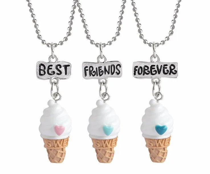 10 компл./лот BFF ювелирные изделия 3 шт. комплект Best друг навсегда очарование колье