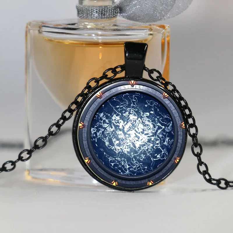 Ожерелье с подвеской в виде логотипа Атлантиды винтажное бронзовое и Серебряное