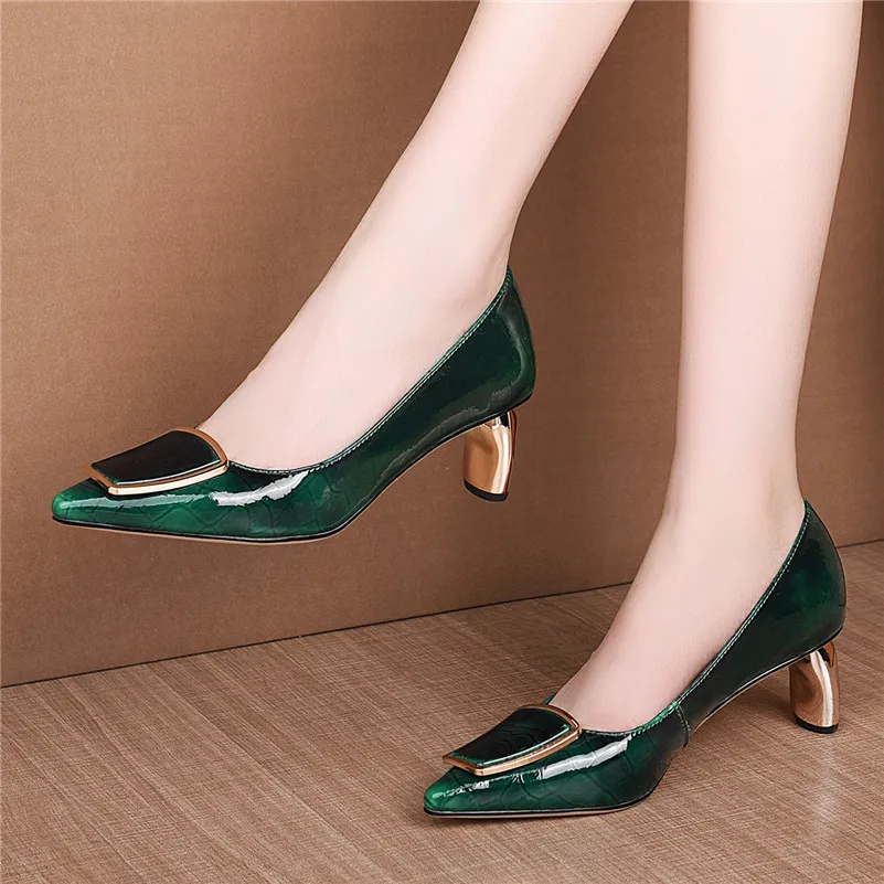 Женские туфли-лодочки FEDONAS классические туфли из натуральной кожи на высоком