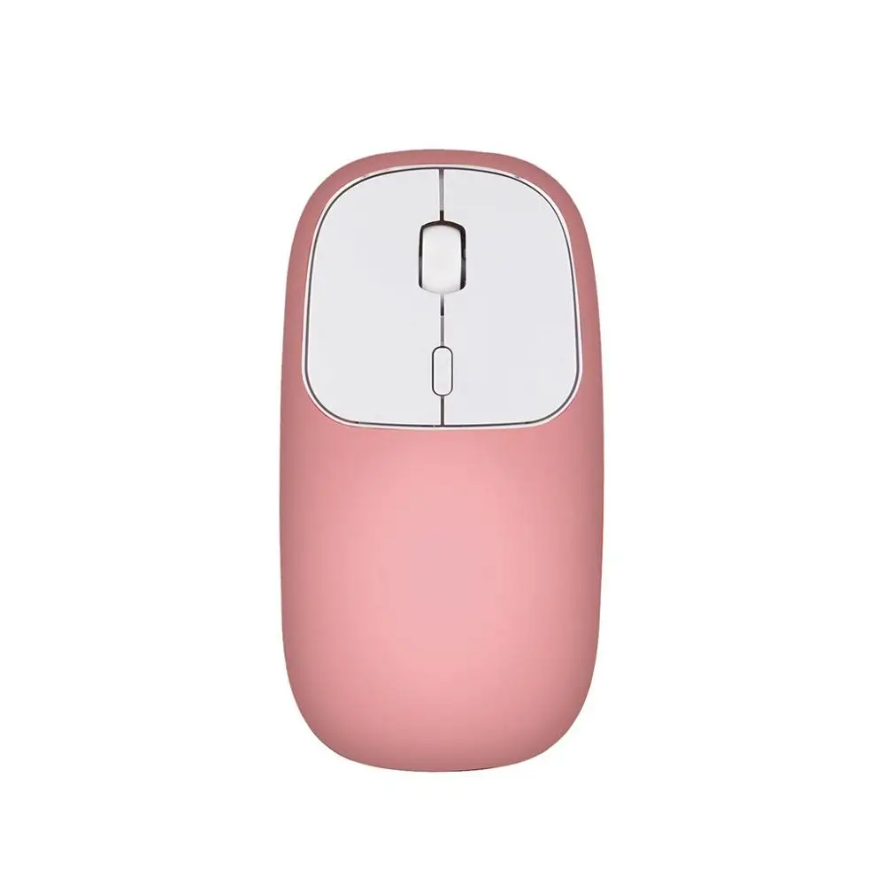 Rose Gold Перезаряжаемая 2,4G Беспроводная металлическая Бесшумная оптическая мышь type C 800/1200/1600 dpi Мышь USB игровая мышь s для ПК для MacBook 10 января 24 - Цвет: Rose Gold