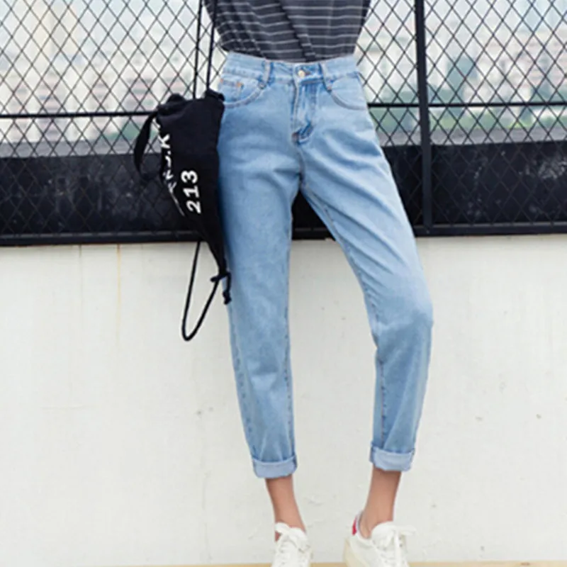 Осень 2019 облегающие джинсы женские брюки карандаш винтажные с высокой талией