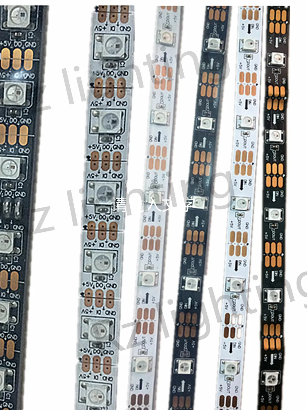 Пиксельная Светодиодная лента WS2812B Smart RGB 1 м/5 м черная/белая печатная плата 30/60