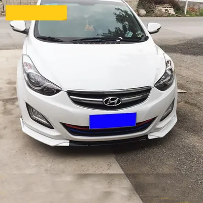Автомобильный передний бампер для губ разветвитель кузова Комплект спойлер диффузор для hyundai Elantra 2011 - Цвет: 2White 1 Black