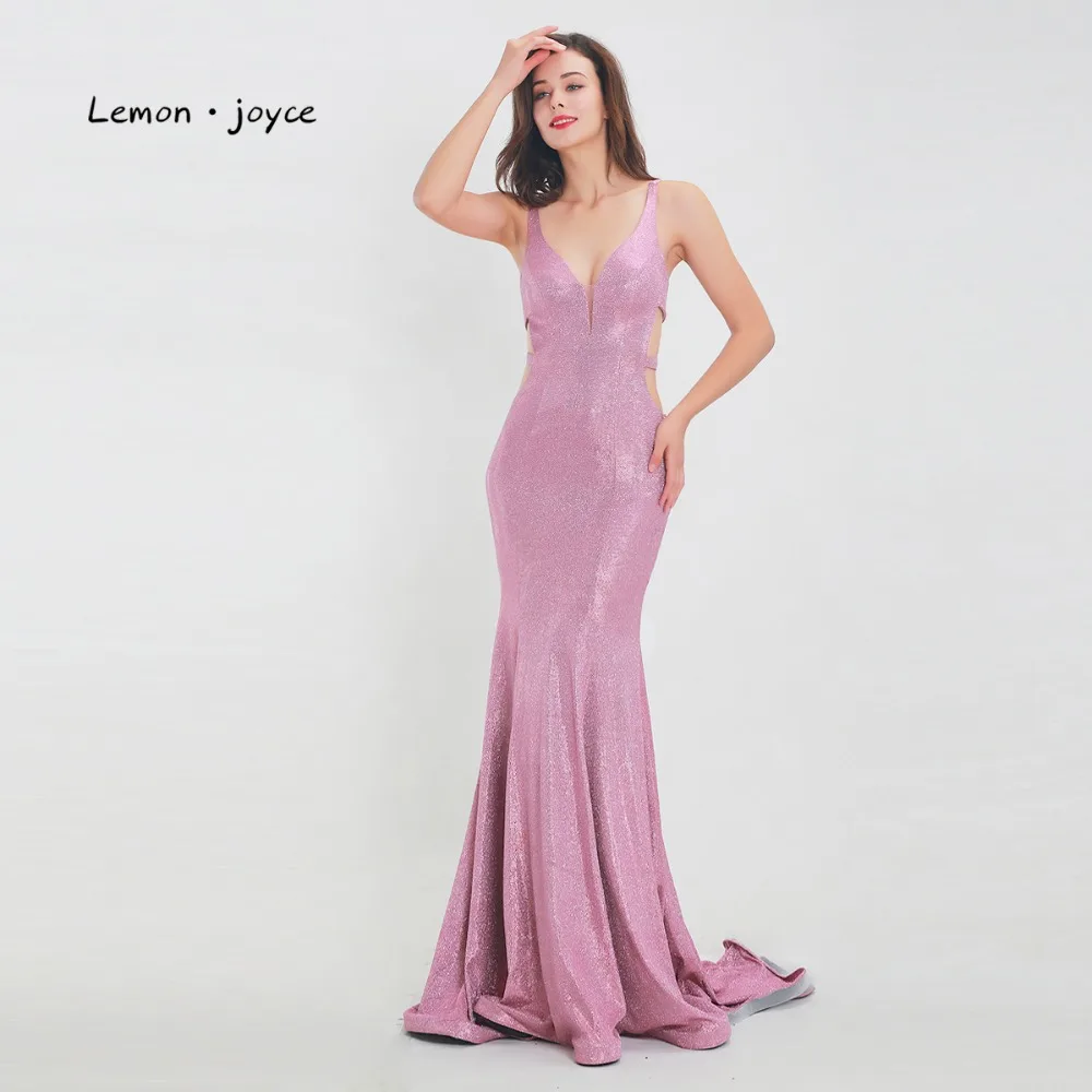 Женское вечернее платье Lemon joyce светло-Фиолетовое простое длинное без рукавов с