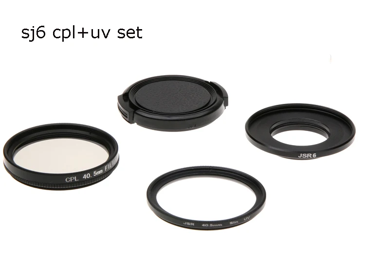 SJ6set HD Тонкий SJCAM аксессуары 40,5 мм CPL фильтр+ Slin UV фильтр+ крышка объектива для SJ6 Legend/SJ7 Star/SJ8 pro Air PLUS объектив экшн-камеры - Цвет: SJ6set