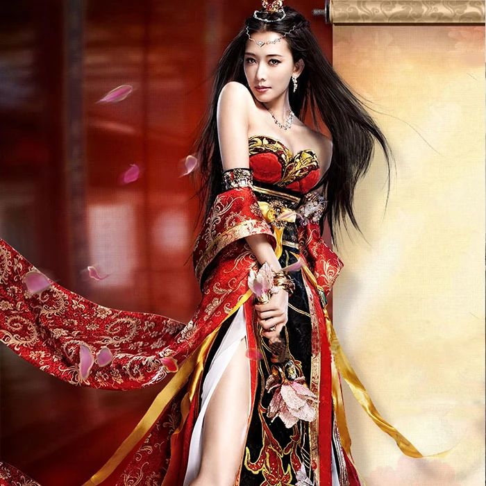 

Chinese Ancient Appeal sexy hanf lingerie costume datang tang dynasty imperial concubine studio photo TV Film super star dress