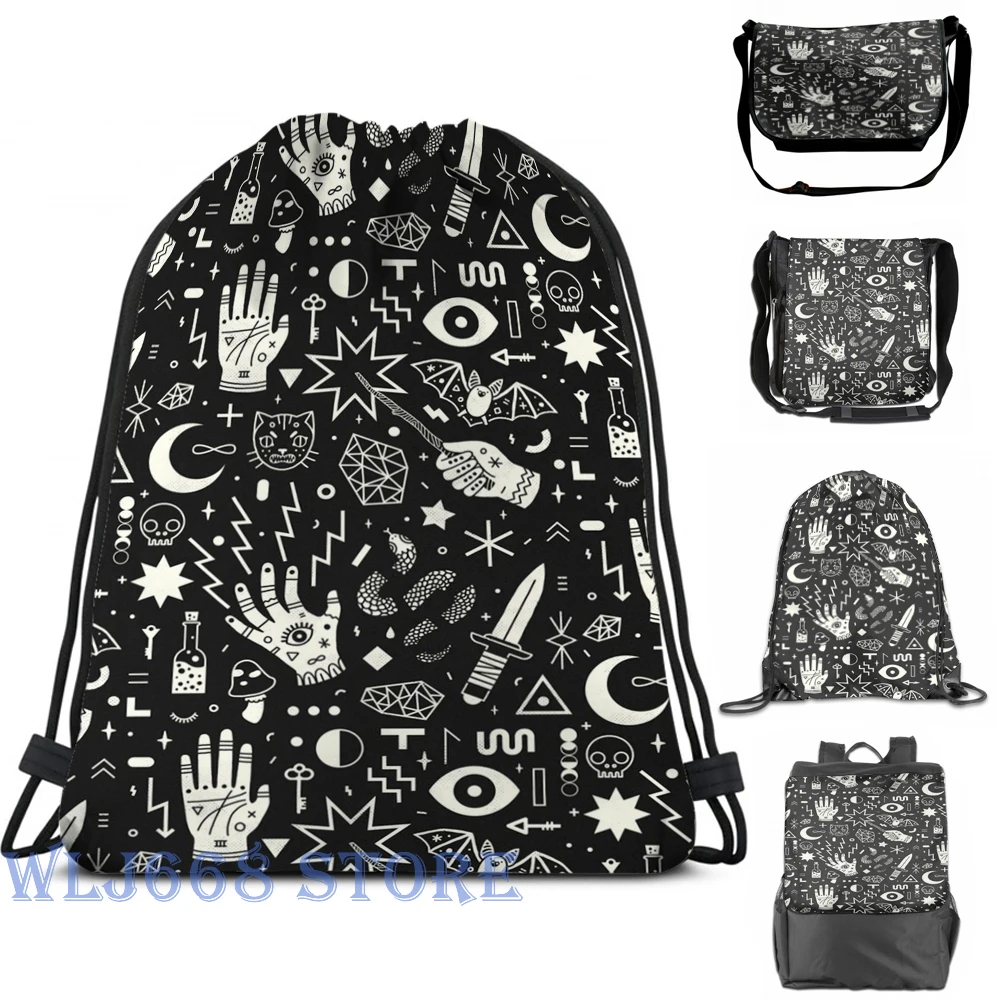 Забавные сумки через плечо с графическим принтом женский рюкзак (2) на одно для