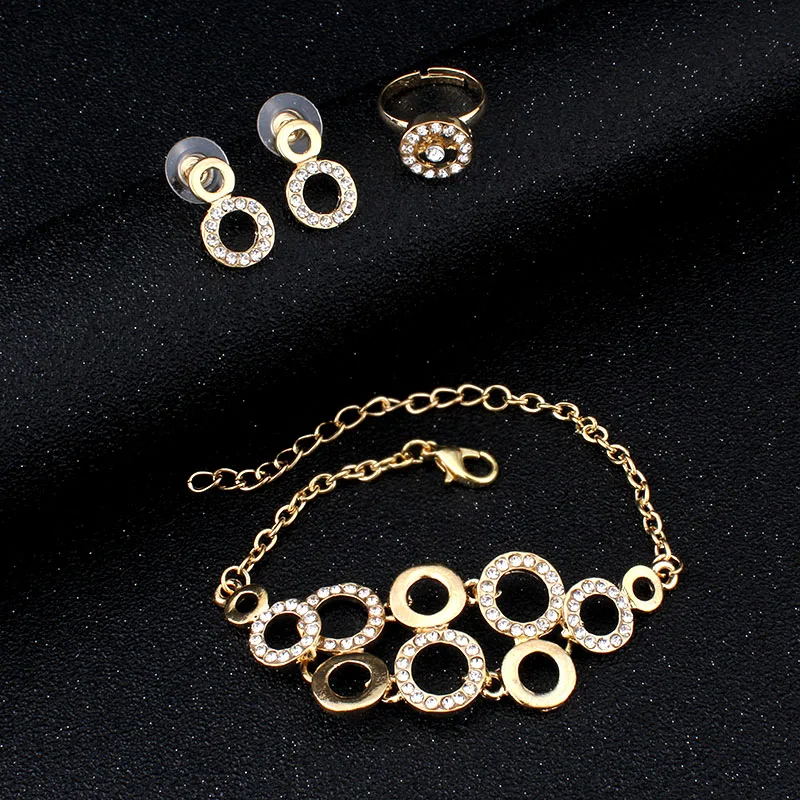 Женский ювелирный комплект из колье серёг и браслета|necklace earring set|bridal jewelry setswholesale