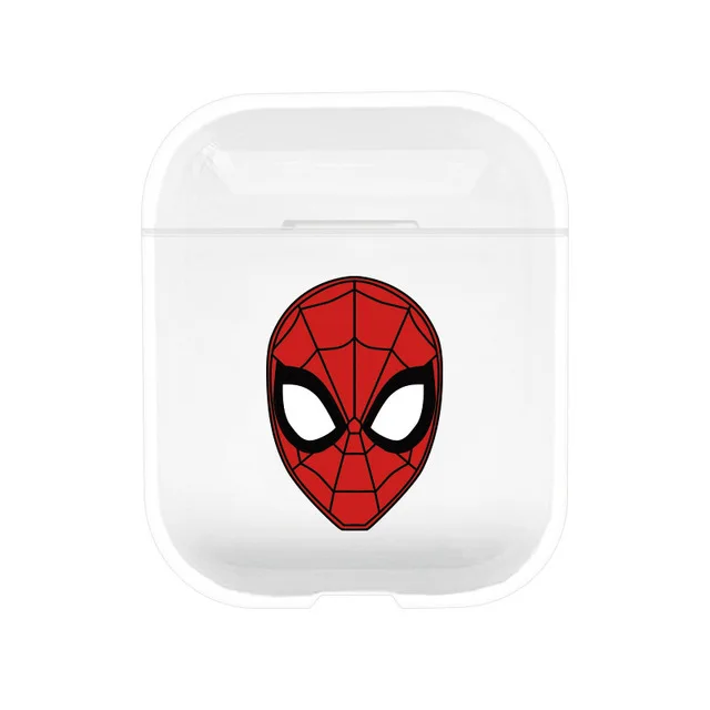 spiderman Сумки для Air Pods Микки Минни Маус Дейл чип медвежонок пух поросенок мультфильм Прозрачный чехол из поликарбоната для Airpods беспроводной Bluretooth наушники - Цвет: spiderman