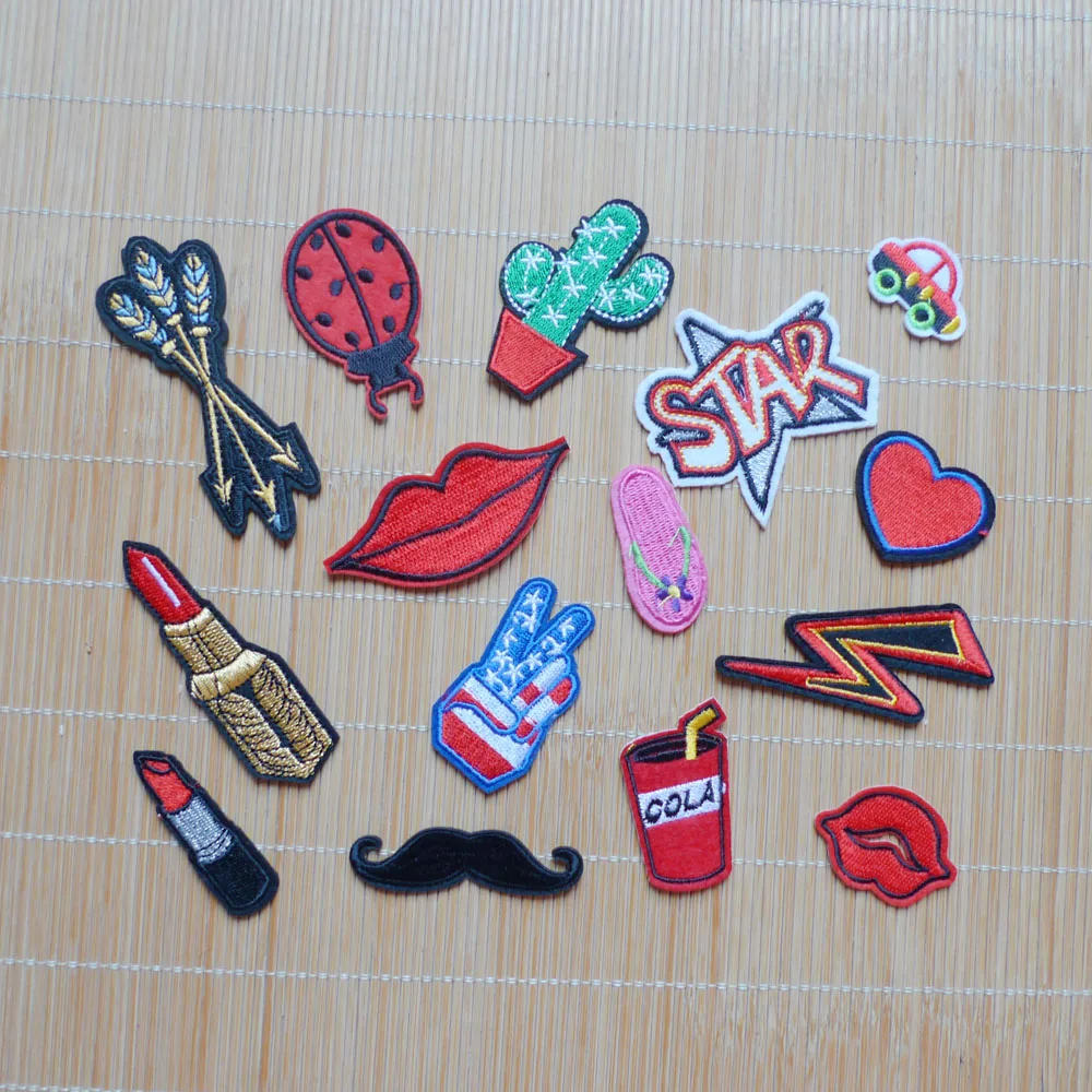 Фото Hot 1Pc Cola Star Cactus Lips Iron On Patches Badges Embroidery Applique Sewing For Clothing Garment Apparel Accessories Sticker Дом и сад Hot 1Pc Cola Star Cactus Lips Iron On Patches Badges Embroidery Applique Sewing For Clothing Garment Apparel Accessories Sticker Дом и сад