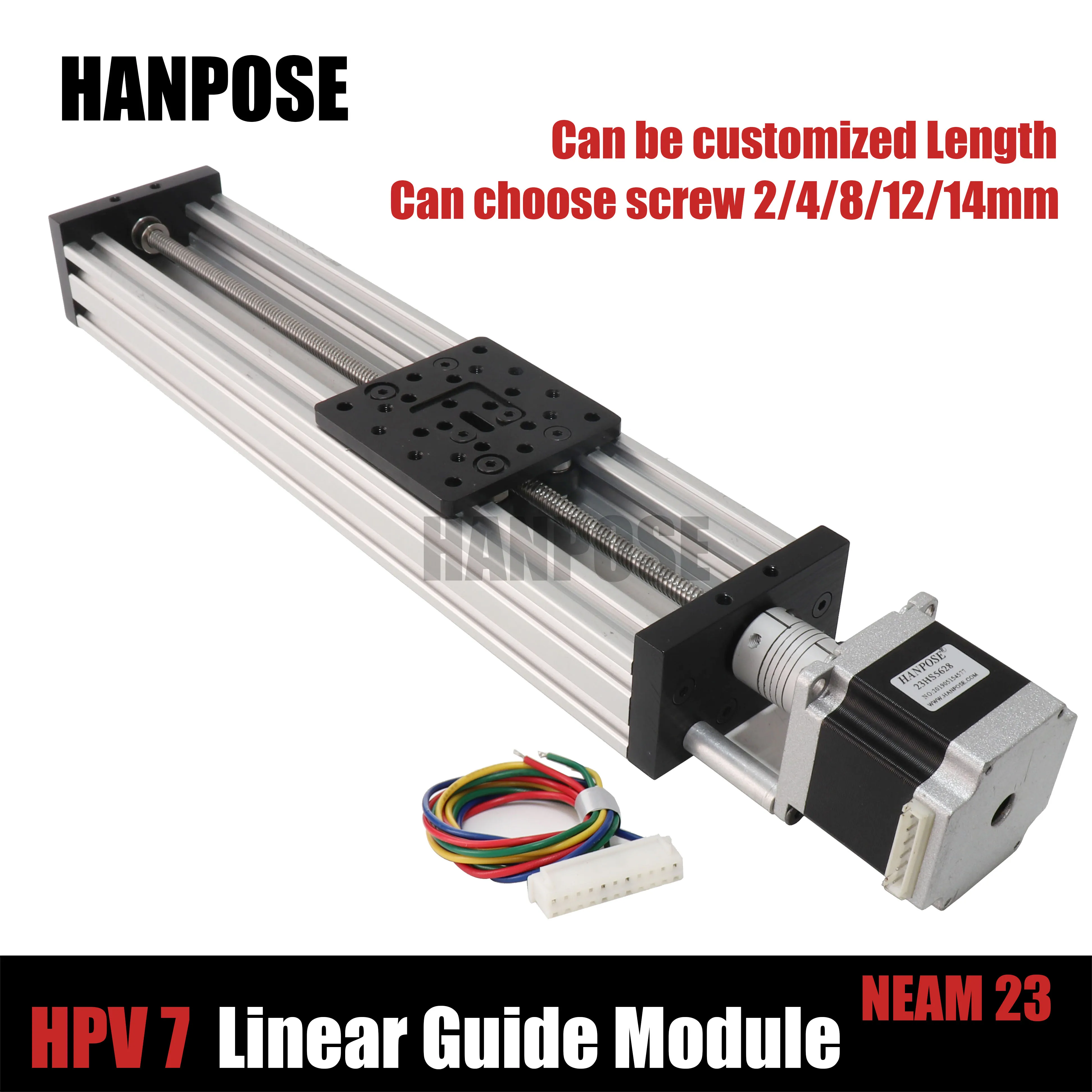 HPV7 Openbuilds C-Beam Linear Actuator Z axis t8 lead screw Pitch 2/4/8/12/14mm NEMA 23 2.8A stepper motor for Reprap 3D Printer