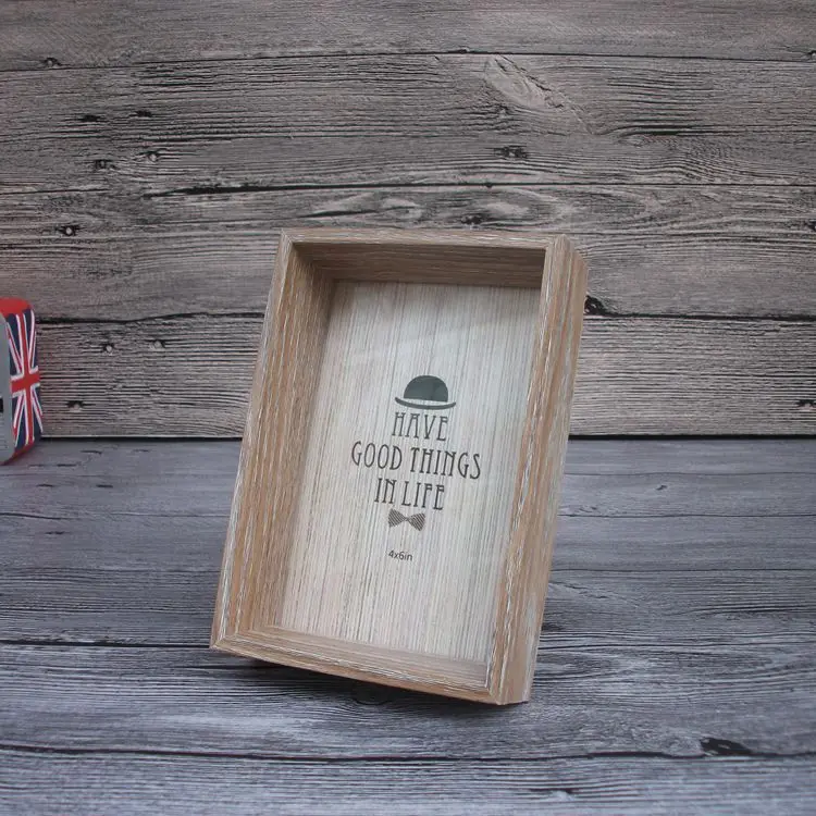 2017 ручная работа прямоугольная Рамка винтажная деревянная фоторамка