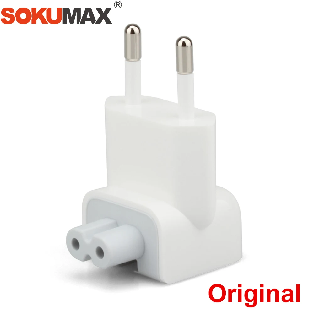 SOKUMAX евро контактный разъем AC УТКА ГОЛОВА для iPad Air Pro 10 Вт 12 Вт MacBook настенное зарядное устройство адаптер питания Замена ЕС Европейский