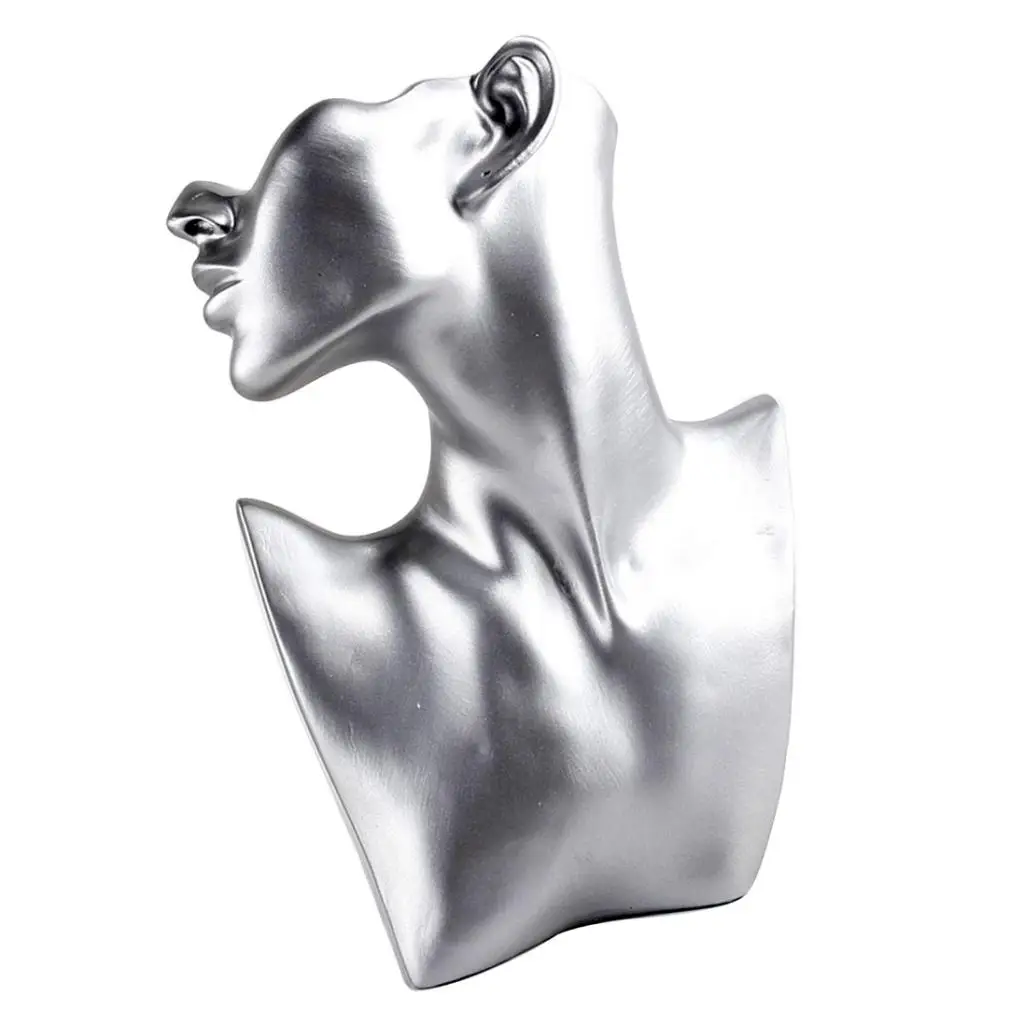 

Mannequin Resin Bust Jewelry Display Stand Shelf Holder Earrings Necklace Stand