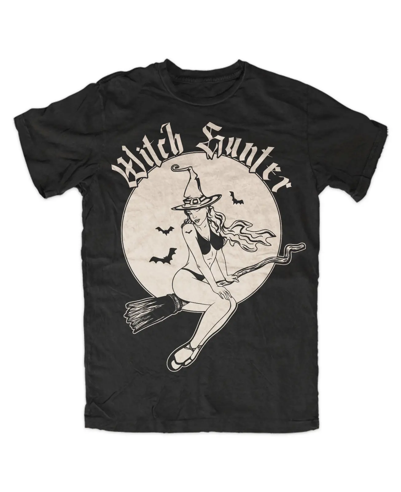

Witch Hunter T-Shirt Halloween,Hexe,Pin Up,sexy Fun,Kult Harajuku Cool T Shirt Homme Short Sleeve Cool Casual