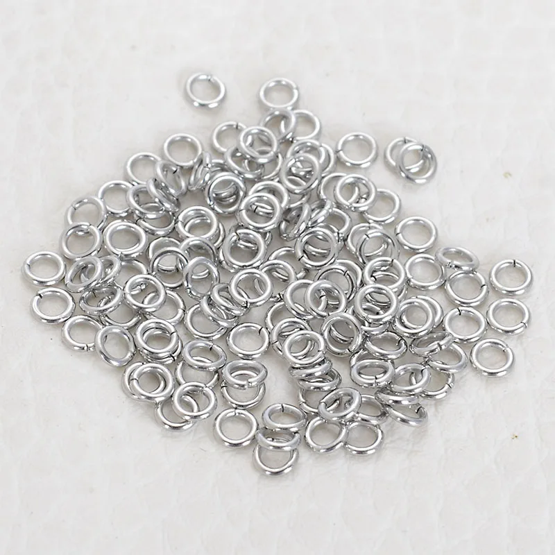 0.8x4mm Silver Miasol 200 шт(100 шт)/лот из нержавеющей стали прыгающие кольца с одной петлей открытые прыгающие кольца и разрезные кольца для Diy ювелирных изделий Поиск - Цвет: 0.8x4mm Silver