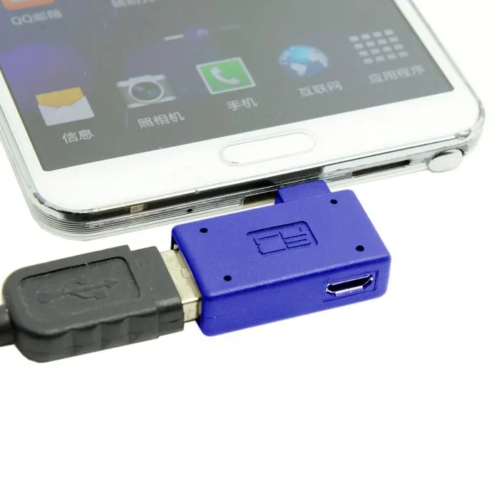 Правый угол 90 градусов микро USB OTG Хост флэш-диск адаптер с Micro Power для Galaxy Note3 S3 S4
