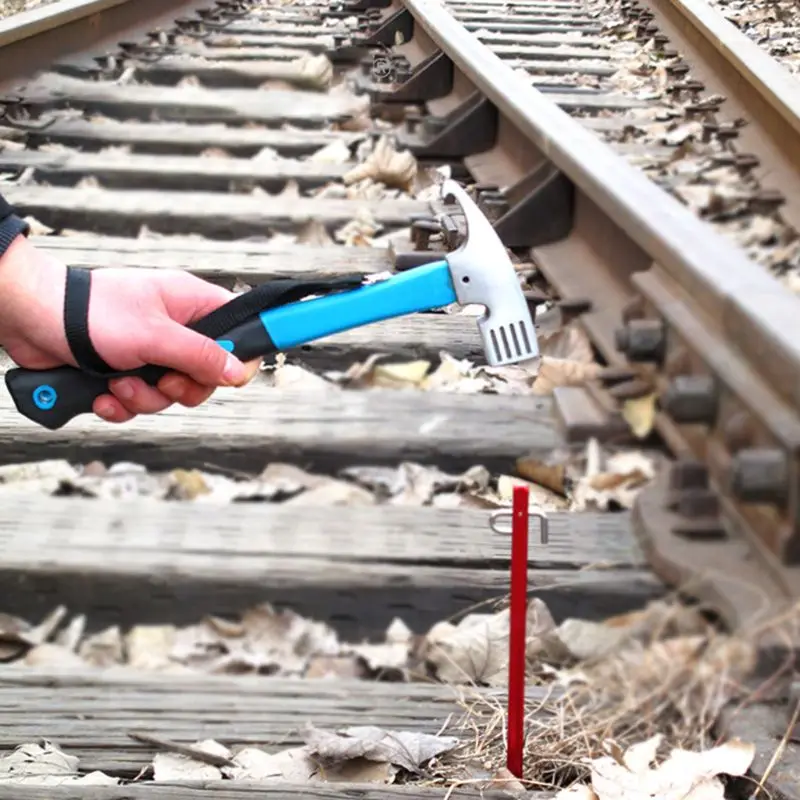 

Portable Steel Outdoor Camping Hammer Tent Awning Stake Nail Puller Remover Multifunctional Tool