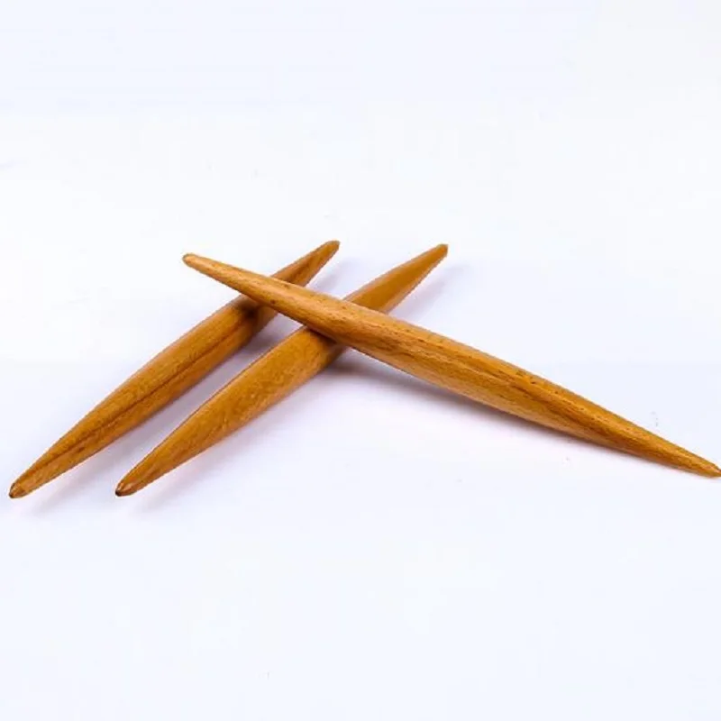 Деревянная Скалка с двойным наконечником профессиональные тонкие полированные