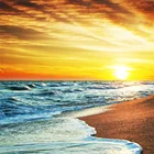 Laeacco тропические морские волны закат Аврора природные живописные фотографии фоны для фотографий фоны для фотостудии