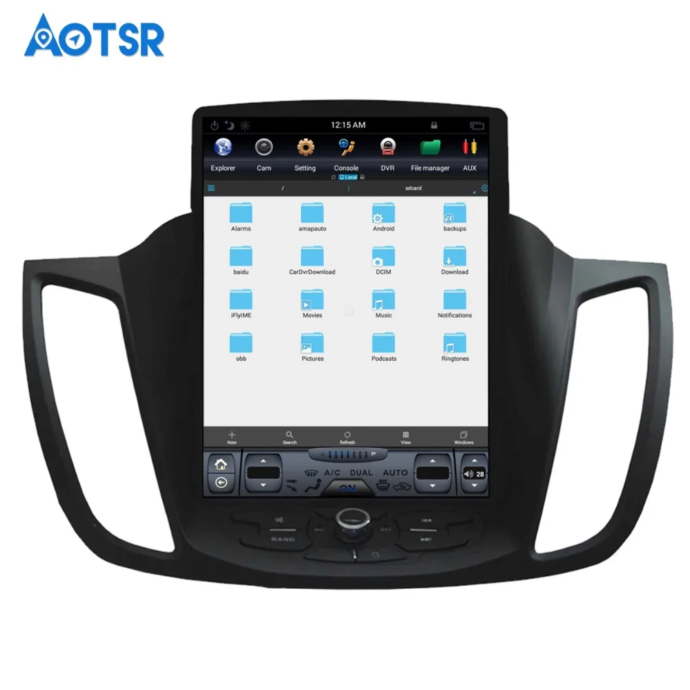 Автомобильный DVD плеер в стиле Tesla на Android GPS навигатор для Ford Kuga 2013 2017 стерео
