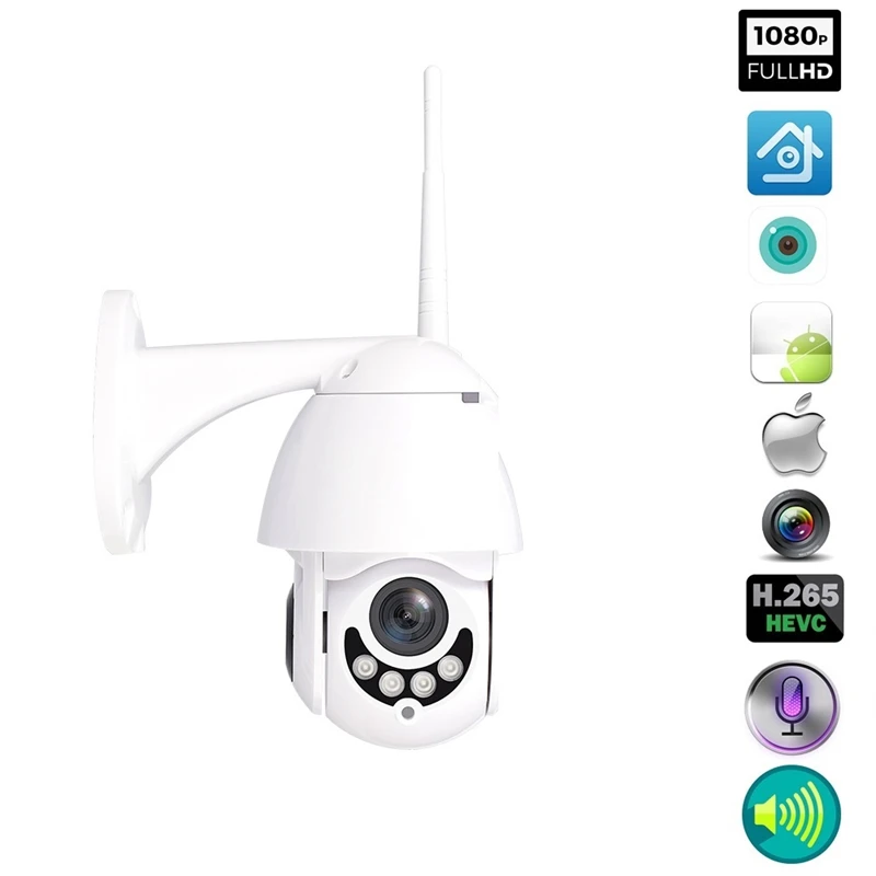 Wifi камера наружная камера наблюдения с датчиком PTZ IP камера ONVIF 1080p скорость купольная ip-камера wifi Внешняя 2MP IR домашняя камера видеонаблюдения s