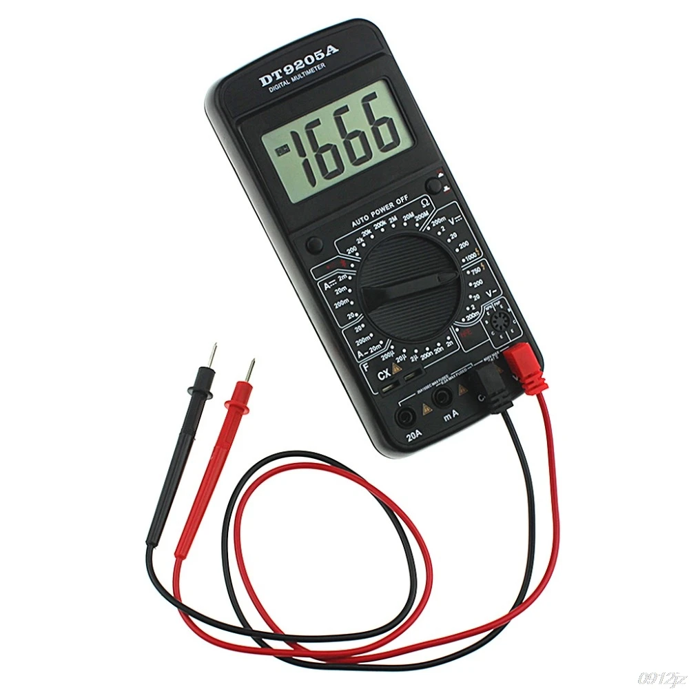 DT9205A Цифровой мультиметр AC/DC Вольтметр Амперметр Сопротивление измеритель емкости тестер инструменты инструмент