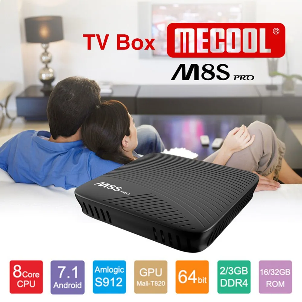 MECOOL M8S PRO Смарт ТВ приставка Android 7 1 Amlogic S912 DDR4 3g 32G 5 GHz ARM Cortex A53 процессор 64 бит