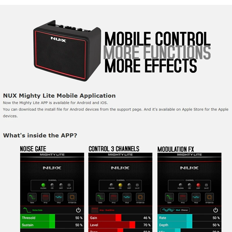 Nux Mighty Lite Bt Мини Bluetooth Настольный гитарный усилитель портативный многофункциональный гитарный усилитель с барабанной машиной