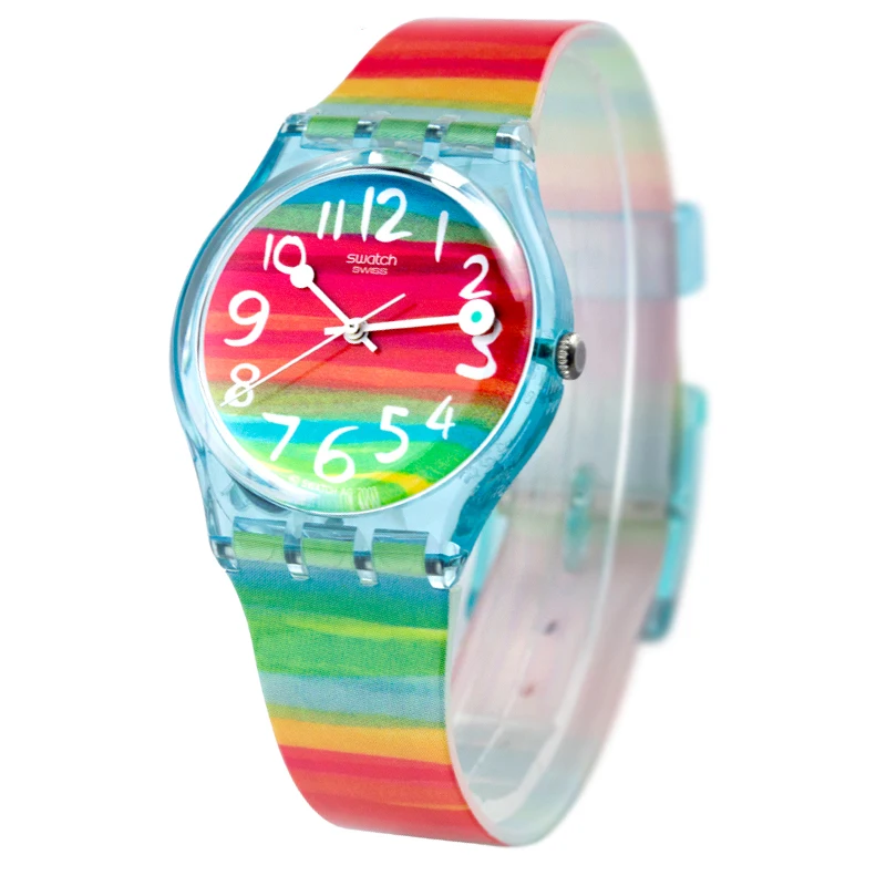 Swatch часы оригинальные красочные серии кварцевые GS124|Кварцевые мужские часы| |