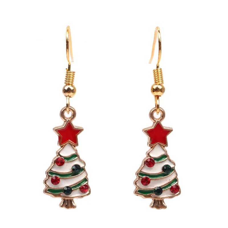hot sale Christmas earrings ohrringe bijoux pendientes hombre boucle d oreille orecchini uomo snowflake piercing oorbellen | Украшения и