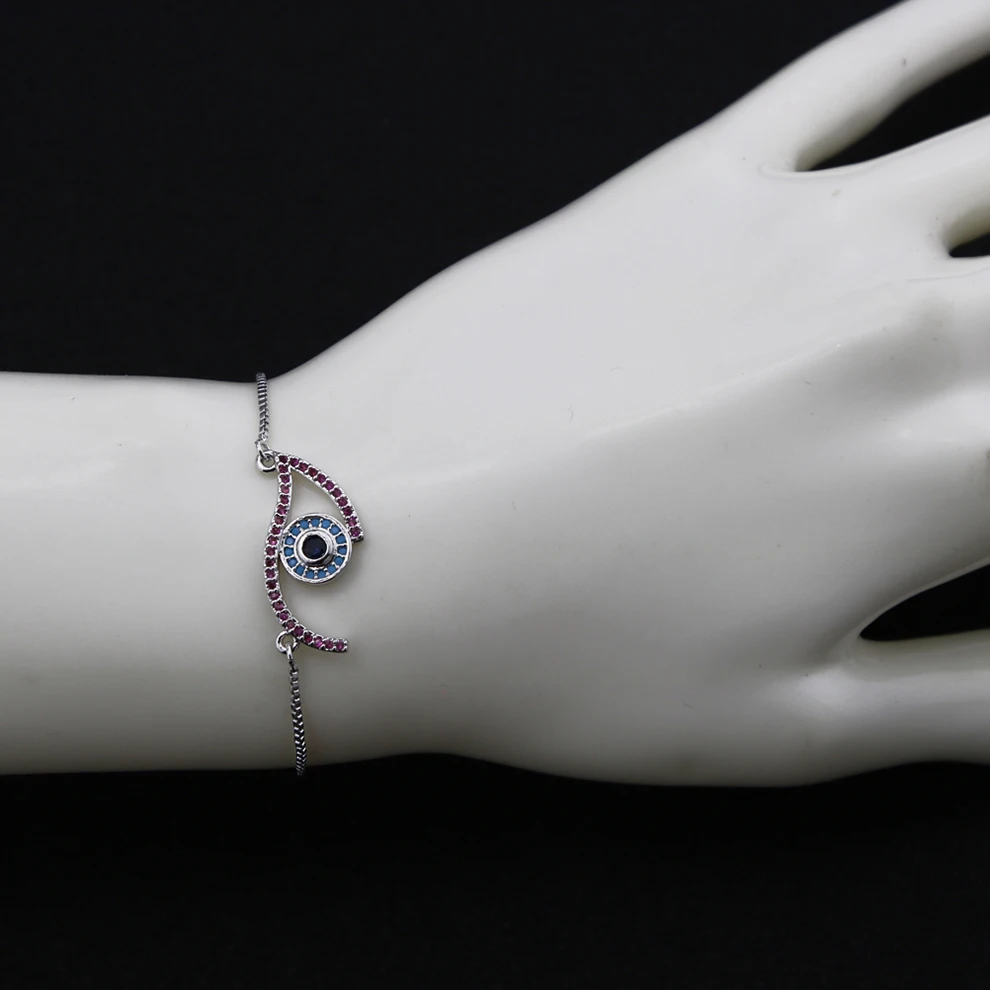 KEORMA 4 типа винтажные браслеты с циркониевым глазом для женщин и мужчин золотой