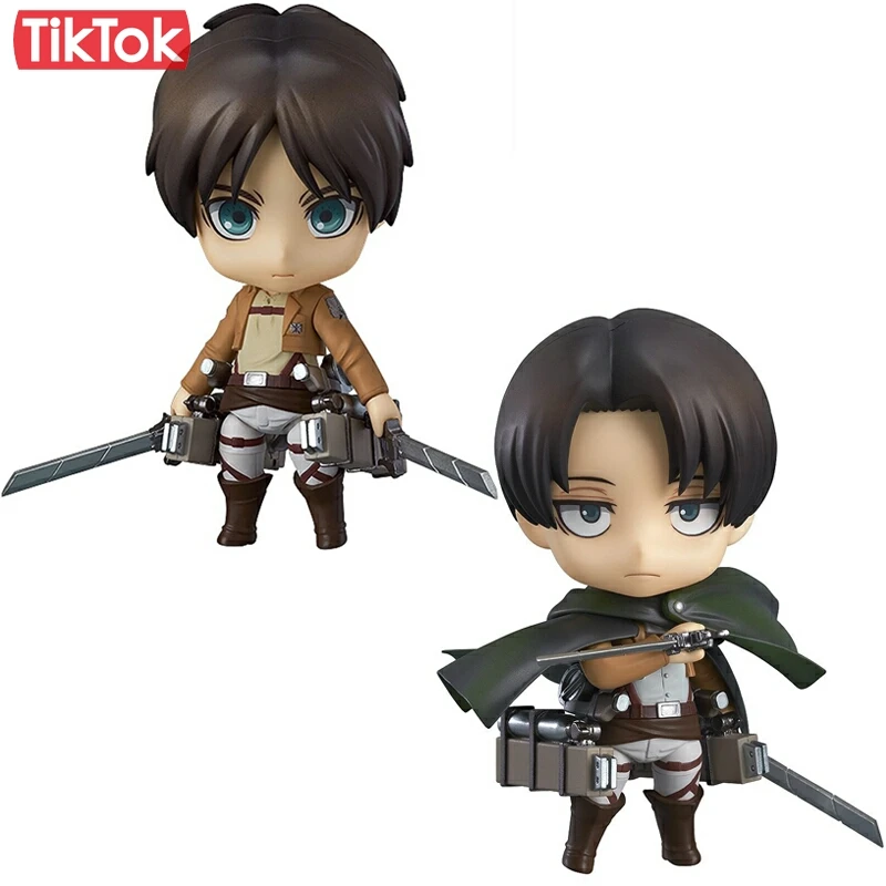 Nendoroid атака на Титанов Эрен Йегер 375 Леви 390 мультяшная игрушка ПВХ фигурка Модель Кукла подарок