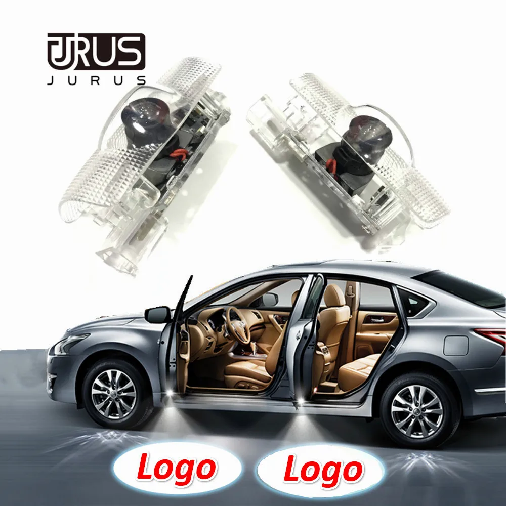 JURUS 2 шт. Беспроводная Лампа проектор логотип Led для Toyota проектор Дверь Led Corolla Crown Prado Prius Добро пожаловать светильник подсветка авто