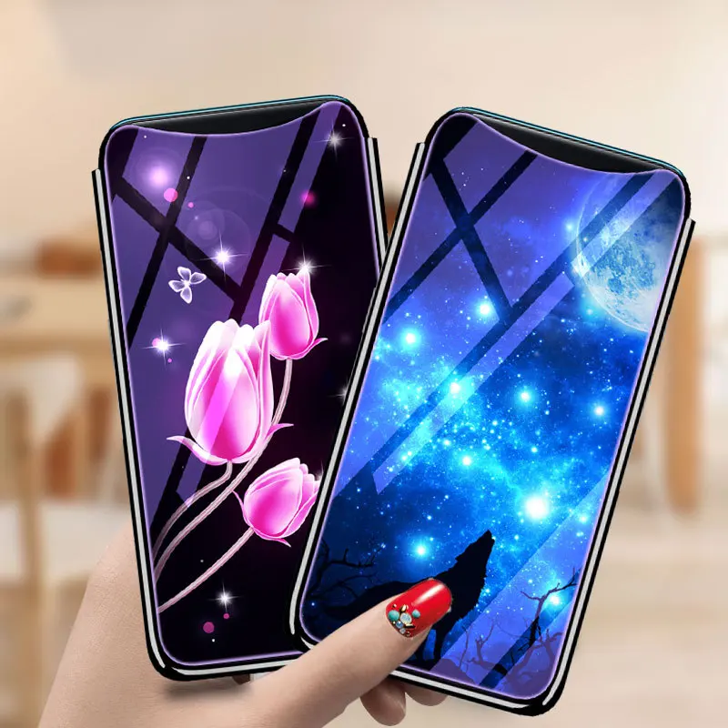 Роскошный чехол из закаленного стекла для телефона Redmi note6 note4X S2 6Pro Xiaomi 8 8se 5X 6X