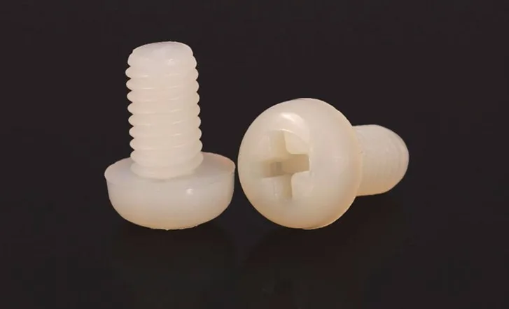 100 шт. Phillips M2 M2.5 белый нейлон круглый с цилиндрической головкой длина = 4/5/6/8 /10/12