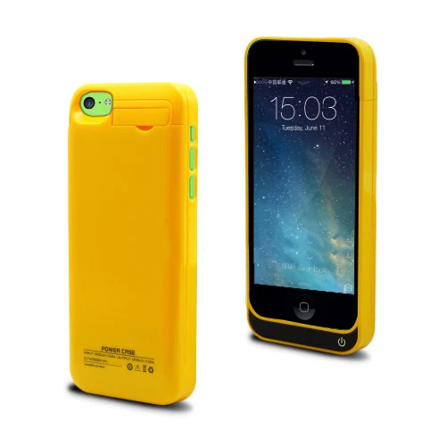 orange 2200mAh Idealforce 4200/2200 мАч Внешний аккумулятор, запасное зарядное устройство, чехол, внешний аккумулятор для iPhone 5 5S 5c SE со стеклянным usb-кабелем - Цвет: orange 2200mAh