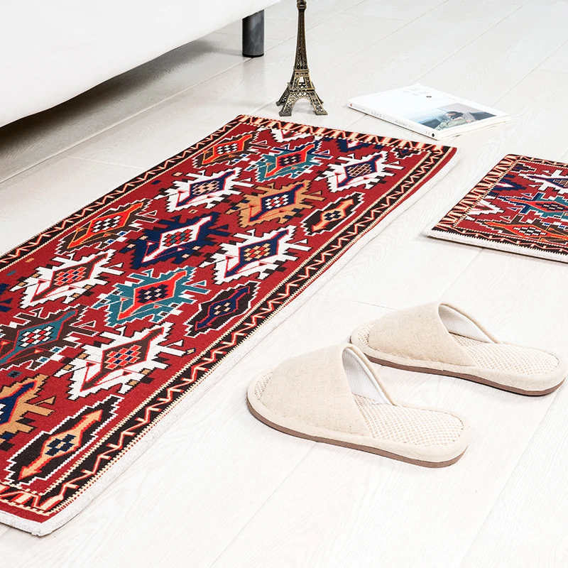 Традиционный коврик для длинных дверей с восточными принтами нескользящий