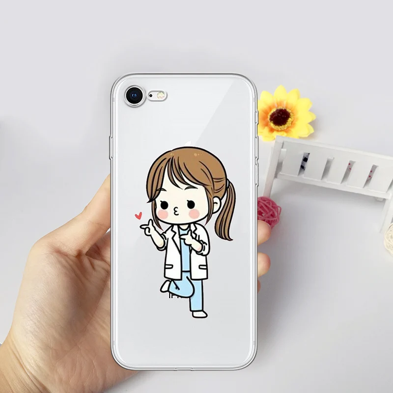 Социальные услуги доктор-медсестра чехлы для телефонов iPhone 7X6 6s 8 Plus XR XS MAX Coque 5S SE