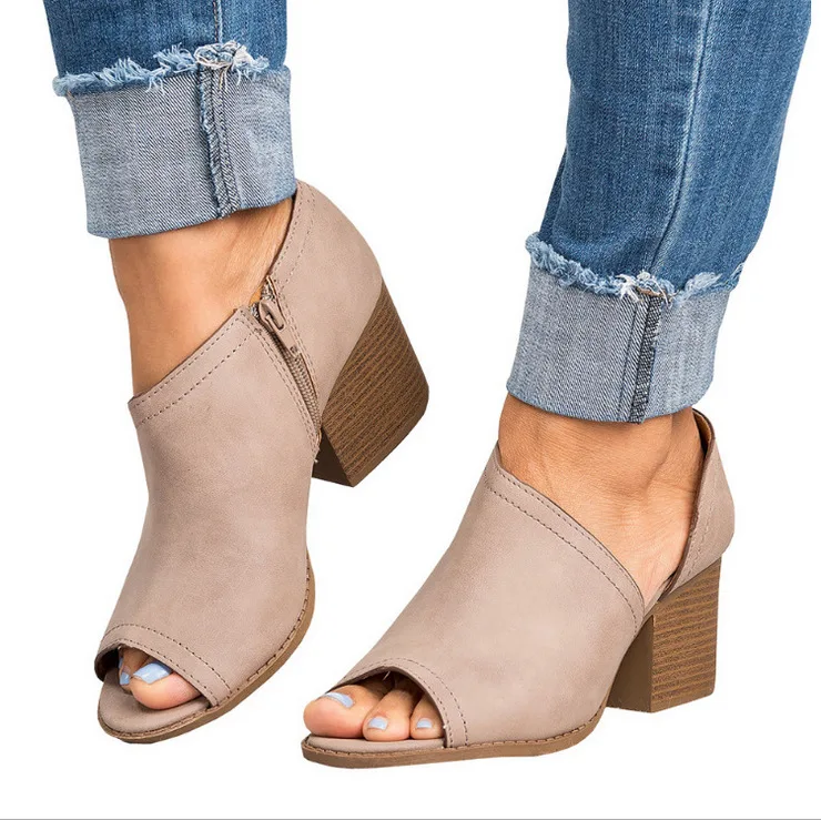 Удобные прогулочные туфли на тонком каблуке 8 см Женские босоножки Sandalias Mujer Новые