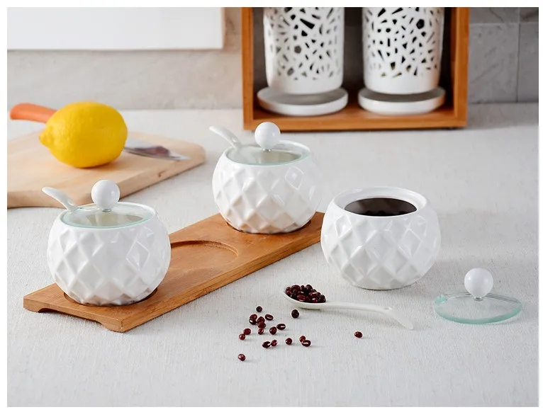 Птичье гнездо дизайн сахарница домашняя кухня Ceramica для соли и специй горшок банки для специй с ложками
