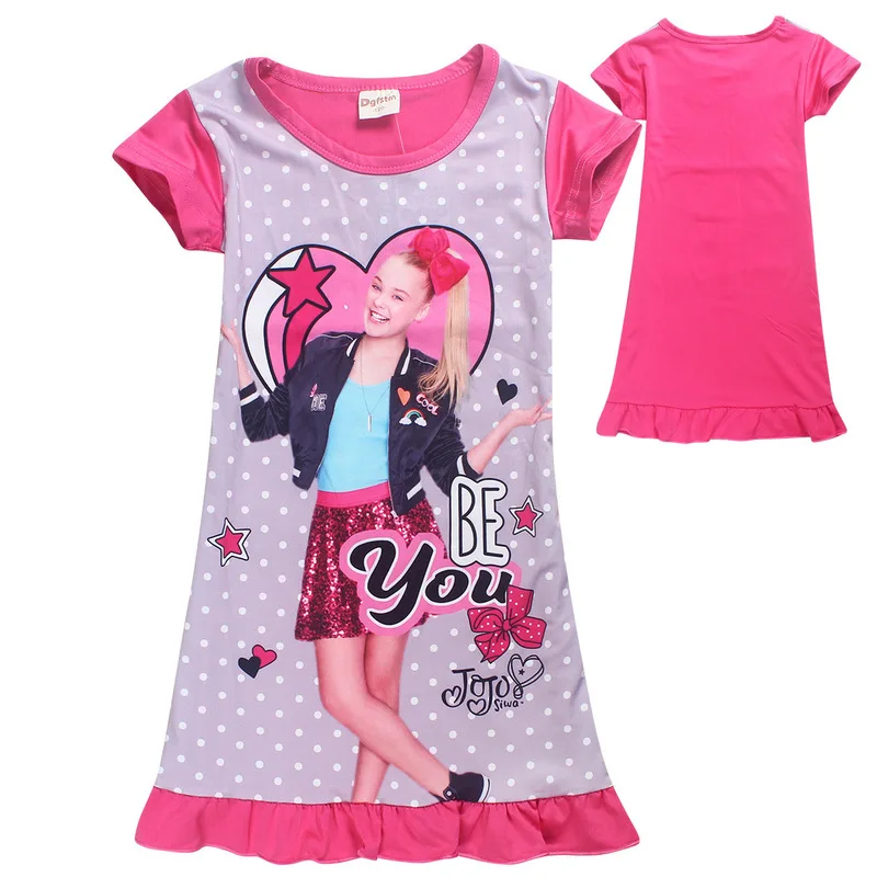 JOJO SIWA Moana/Детское платье с короткими рукавами и рисунком единорога платья