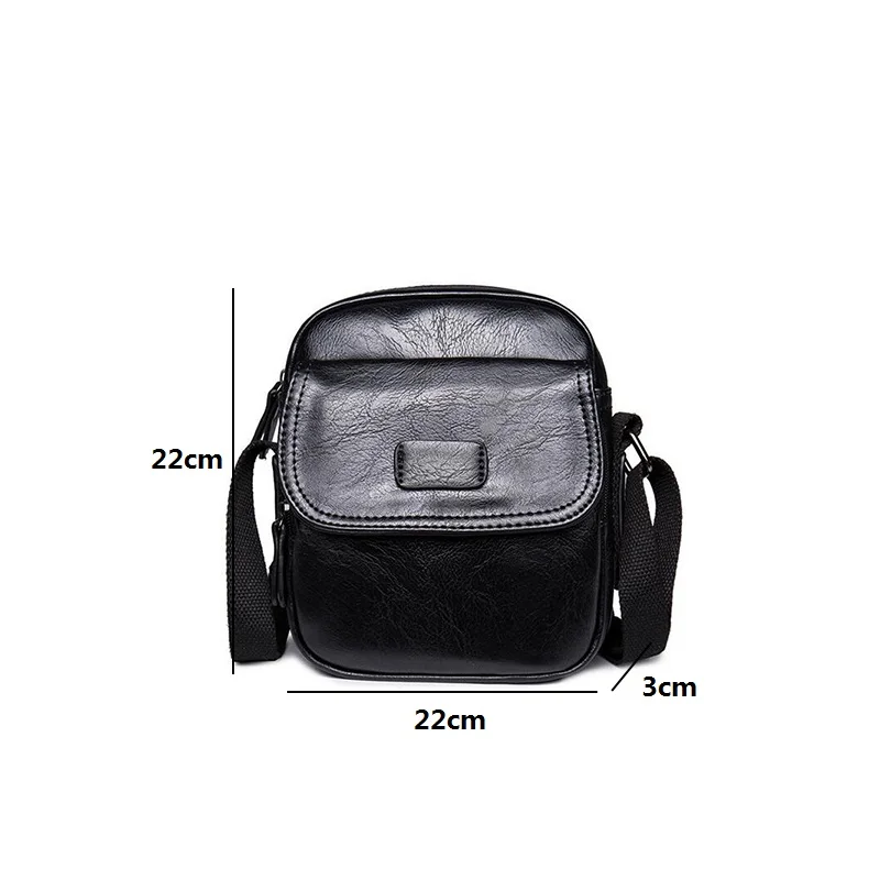 

Fashion Men Bag Male Messenger Bag PU Leather Travel Shoulder Bag Small Holder Flap 2018 New Men's Crossbody Bags CH007